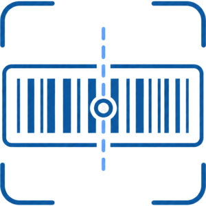 Icon showing a barcode scan target representing vehicle photo and VIN misalignment risk.