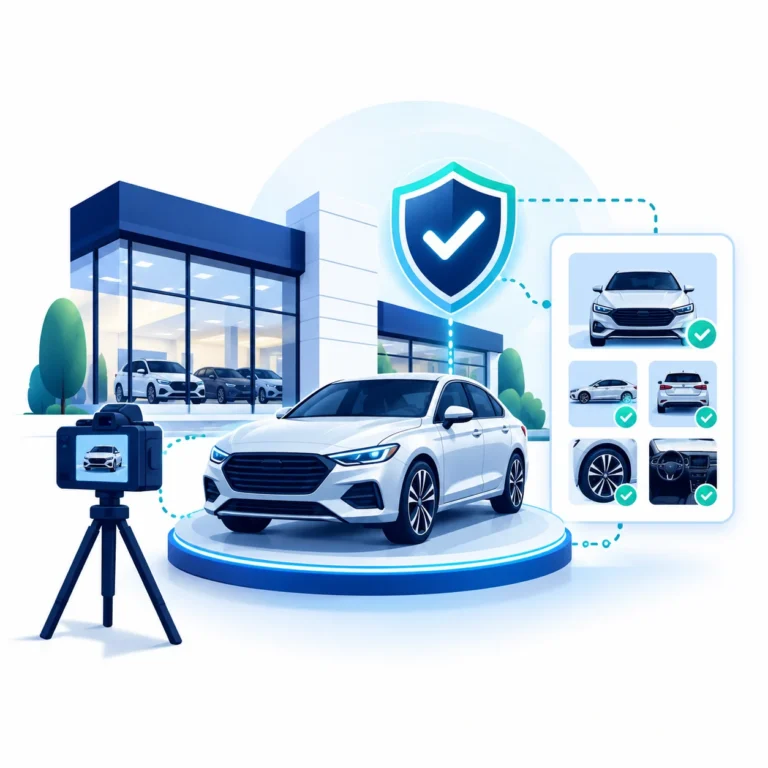 Dealership vehicle photography connected to verified vehicle imagery